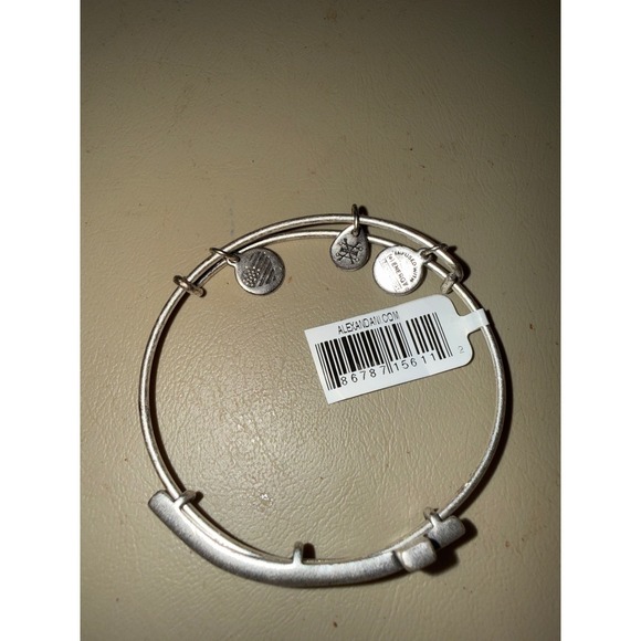 Alex and Ani Spiritual Armor Cross Expandable Bangle Bracelet Silver Tone - Picture 7 of 10